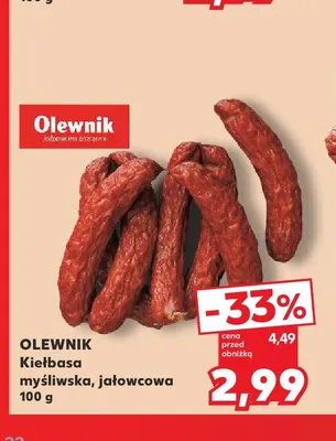 Kiełbasa myśliwska Olewnik promocja w Kaufland