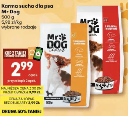 Karma sucha dla psa promocja w Delikatesy Centrum