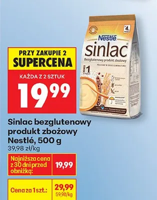 Kaszka Sinlac bezglutenowy produkt zbożowy Nestlé promocja w Biedronka