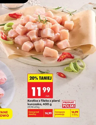 Kostka z fileta z piersi kurczaka promocja w Biedronka