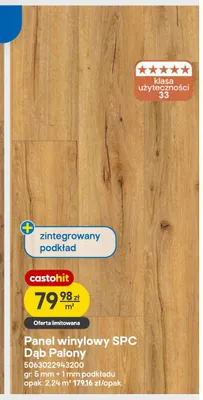 Panel winylowy Spc Dąb Palony promocja w Castorama