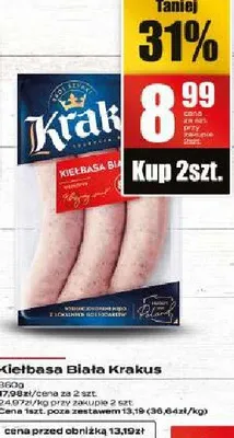 Kiełbasa biała Krakus promocja w Supeco