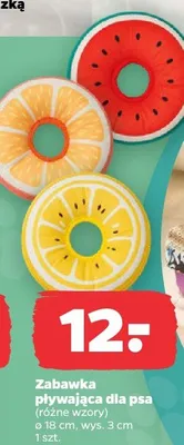 Zabawka pływająca dla psa śr. 18cm wys. 3cm promocja w Netto
