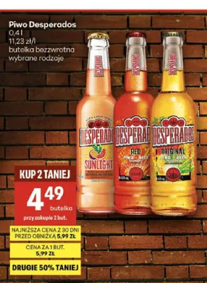 Piwo Desperados Original promocja w Delikatesy Centrum