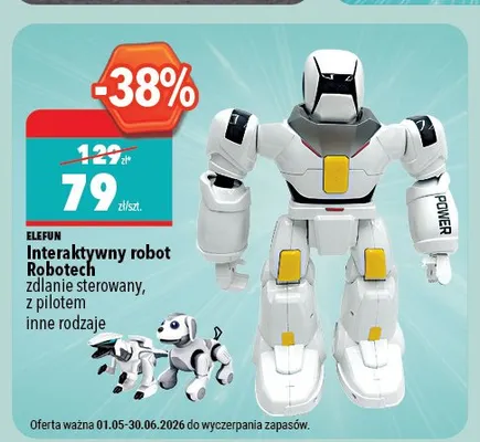 Interaktywny robot Robotech zdalnie sterowany z pilotem ELEFUN promocja w Biedronka Home