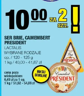 Ser Brie, Camembert wybrane rodzaje Lactalis promocja w SPAR
