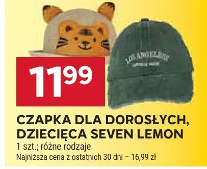 Czapka dla dorosłych, dziecięca Seven Lemon promocja w Stokrotka