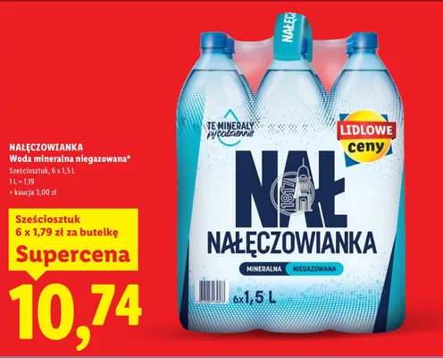 Woda mineralna niegazowana 6-pak promocja w Lidl