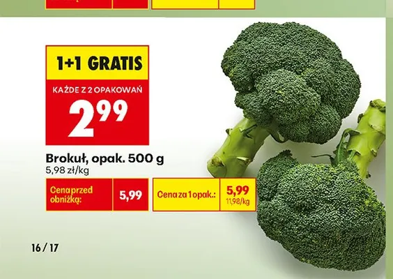 Brokuł promocja w Biedronka