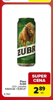 Piwo Żubr promocja w Carrefour Market