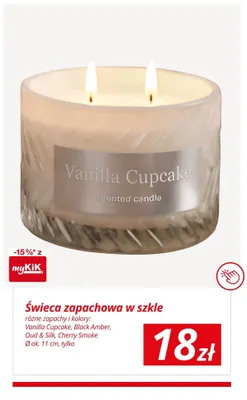Świeca zapachowa w szkle Oud & Silk promocja w KiK