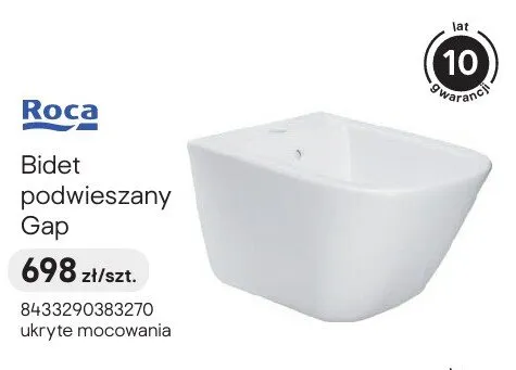 Bidet podwieszany Roca Gap promocja w Castorama