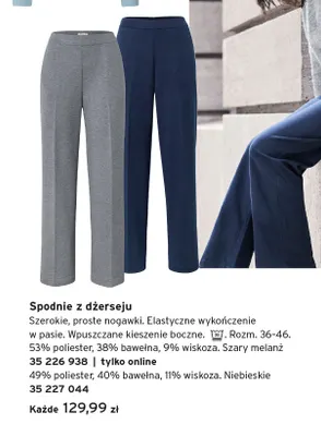 Spodnie z dżerseju promocja w Tchibo