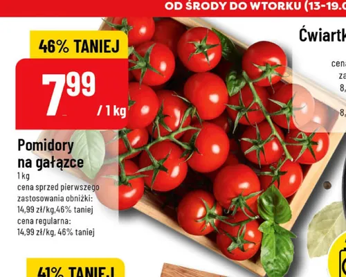 Pomidory na gałązce promocja w POLOmarket