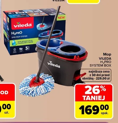 Mop Vileda H2PRO System Box promocja w Carrefour