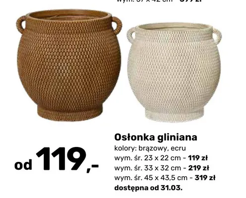 Osłonka gliniana promocja w Bricomarche