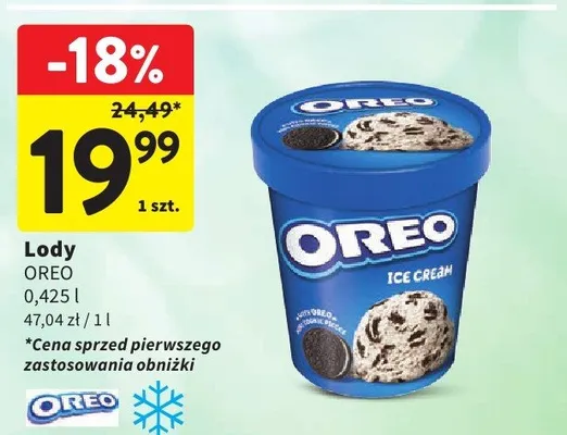 Lody Oreo promocja w Intermarche