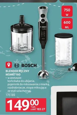 Blender ręczny Bosch MSM67160 promocja w Selgros