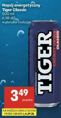 Napój energetyczny Tiger Classic promocja w Delikatesy Centrum