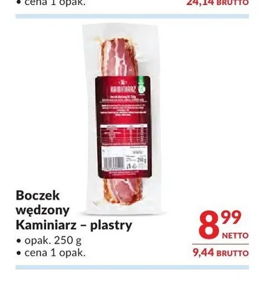 Boczek wędzony Kaminiarz plastry promocja w Makro