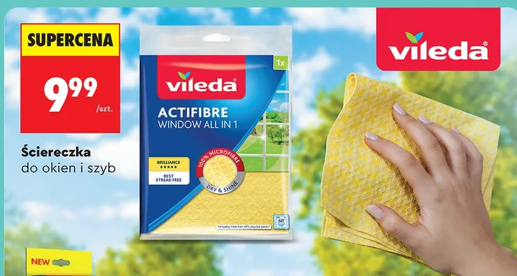 Ściereczka do okien i szyb Actifibre Window All In 1 promocja w Biedronka