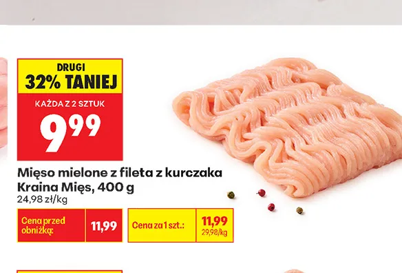 Mięso mielone z fileta z kurczaka Kraina Mięs promocja w Biedronka