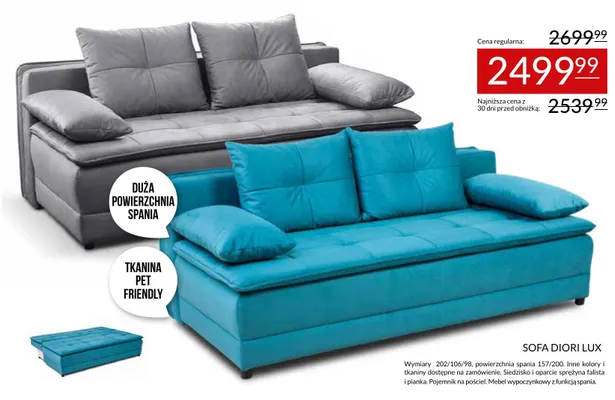 Sofa Diori Lux promocja w Abra Meble