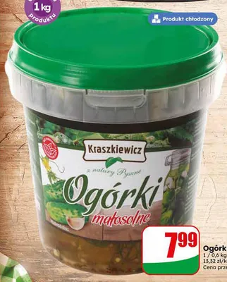 Ogórki małosolne Kraszkiewicz promocja w Dino