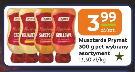 Musztarda Prymat czeska 300g promocja w Społem Częstochowa