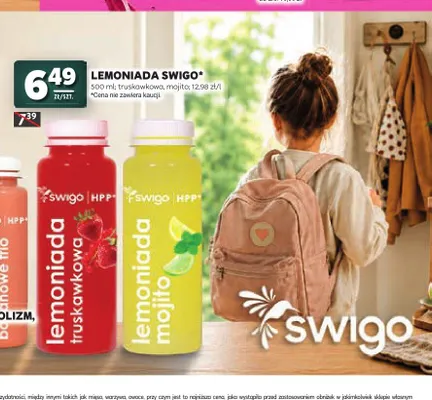 Lemoniada Swigo truskawkowa promocja w Stokrotka