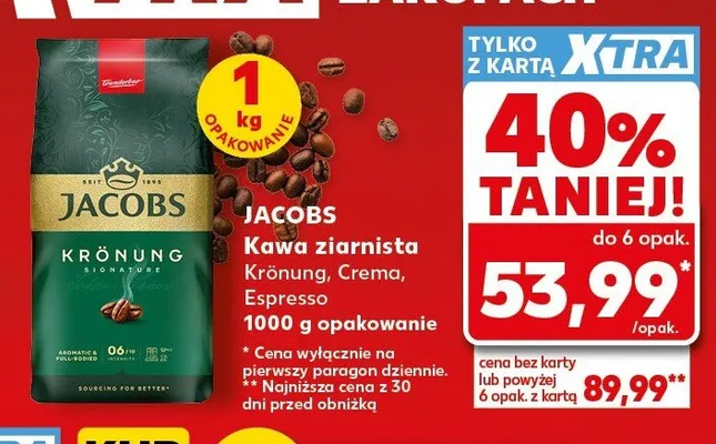 Kawa ziarnista JACOBS Espresso promocja w Kaufland