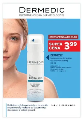 Woda termalna kojąca Dermedic do skóry wrażliwej promocja w Ziko Dermo