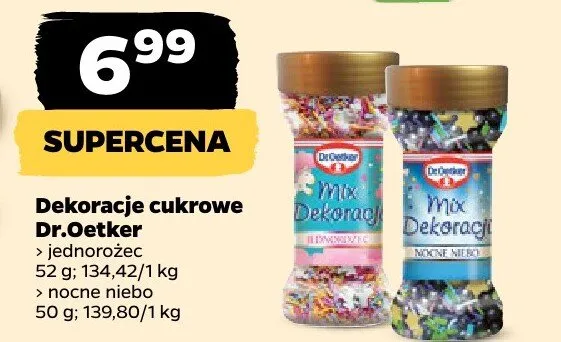 Dekoracje cukrowe jednorozec promocja w Netto
