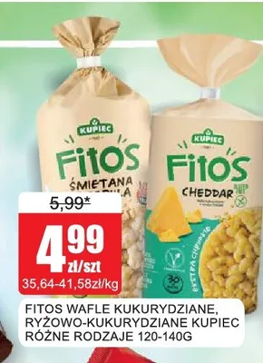 Wafle kukurydziane Kupiec Fitos Śmietana promocja w Bingo
