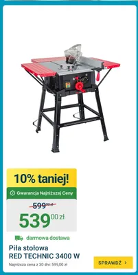 Piła stołowa RED TECHNIC 3400W promocja w ERLI