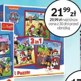 Puzzle Trefl Psi Patrol 3in1 promocja w Empik
