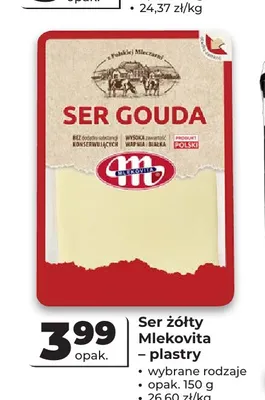 Ser żółty Mlekovita plastry promocja w Odido