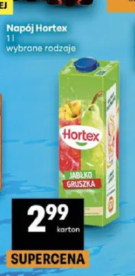 Napój Hortex Jabłko Gruszka promocja w Delikatesy Centrum