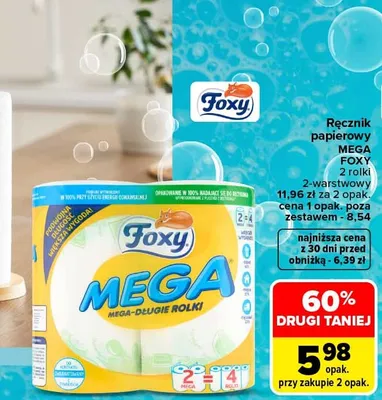 Ręcznik papierowy Foxy Mega promocja w Carrefour