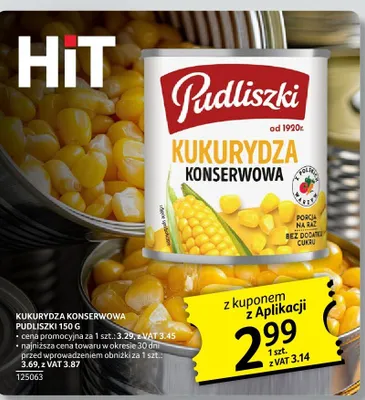Kukurydza konserwowa Pudliszki 150 g promocja w Selgros