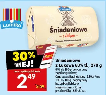 Śniadaniowe z lubowa 63% tł. promocja w Twój Market