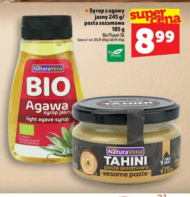 Pasta sezamowa NaturaVena promocja w TOPAZ