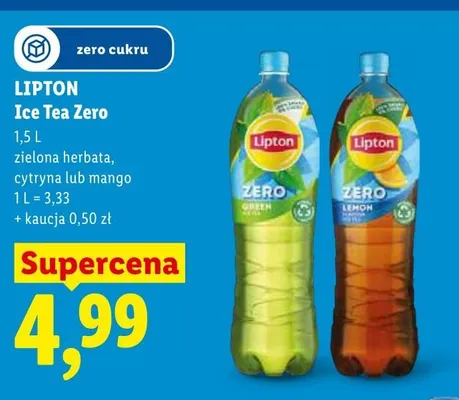 Ice Tea Zero Lipton cytryna promocja w Lidl