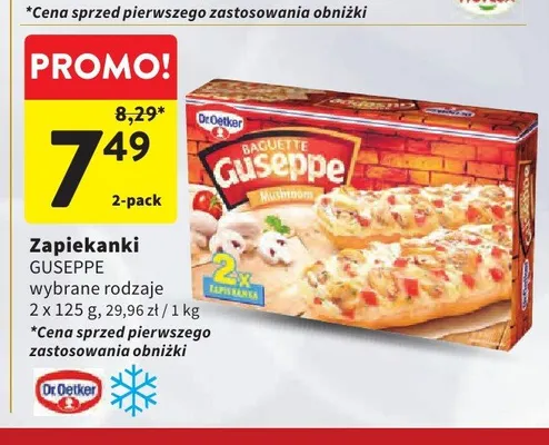 Zapiekanki z pieczarkami Guseppe 2-pak promocja w Intermarche