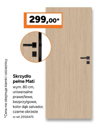 Skrzydło drzwiowe pełne Mati promocja w Bricoman
