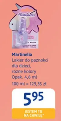Lakier do paznokci dla dzieci Martinelia promocja w Drogerie DM