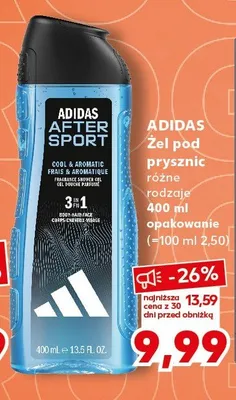 Żel pod prysznic Adidas After Sport promocja w Kaufland