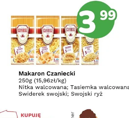 Makaron Czaniecki Swojski ryż promocja w Limonka