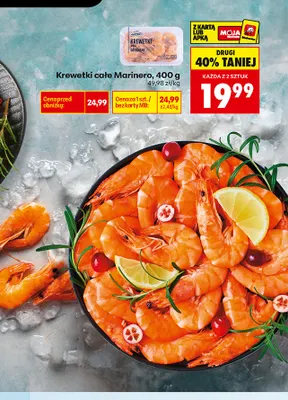Krewetki całe Marinero promocja w Biedronka