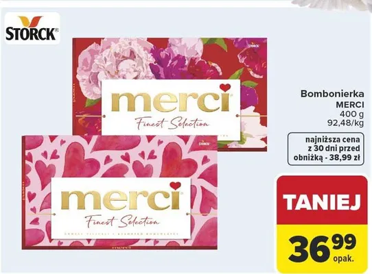 Bombonierka Merci Finest Selection promocja w Carrefour